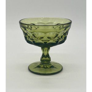 Vintage Noritake Perspective Avacado Green Champagne/Tall Sherbet Glasses 6 oz.